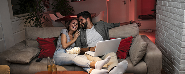 Lounge - couple enjoying tv